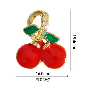 Fruit-Themed Alloy Pendant Earrings For Women Zinc Alloy Bezel Setting Dangle Earrings With Strawberries Pineapples Apples - Product Image 4