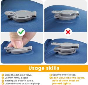 Outdoor <b>Waterproof</b> Thick Sleeping <b>Pad</b> With Pillow Ultralight Inflatable Tent Mattress Bed Foot Pump Camping Hiking Traveling Com - Product Image 4
