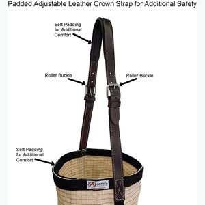 Free sample <b>Horse</b> <b>Muzzle</b> Feed Bag Nylon Mesh Grain Feed Bag with Adjustable Strap Purple Medium - Product Image 4
