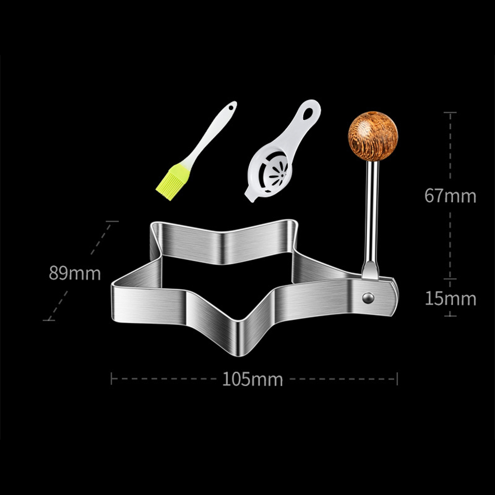 Pinceau à huile en silicone 316 omelette-star, distributeur d'œufs en plastique.