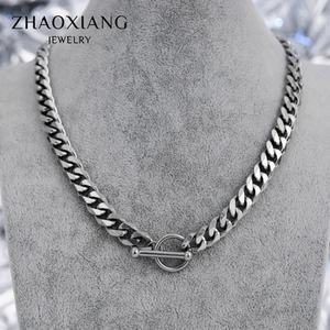 Chaîne cubaine plaquée or en gros pour hommes, collier et bracelet hip-hop en titane et acier inoxydable, style Miami 18 carats - Product Image 5