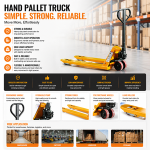 Chariot à palettes manuel KX-SDC20A PU Mini, nouveau design, 2 tonnes, hauteur de levage 190 mm, pièces détachées, utilisation extérieure. - Product Image 2