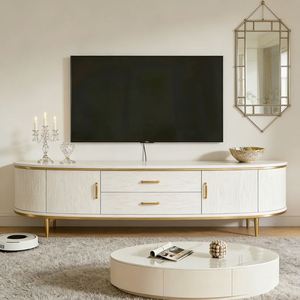 BALOM Custom LED Floating Wooden <b>TV</b> Cabinet with Storage for <b>Small</b> Apartments Modern Living/Dining Room <b>TV</b> Stand - Product Image 4