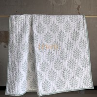 Ensemble de literie de luxe personnalisé en gros, 3 pièces, matelassé, léger, en polyester écologique, avec motif imprimé moderne