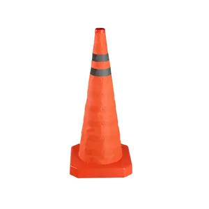 Collapsible Traffic Safety Cones Orange Cones for Road Parking Driving Practice