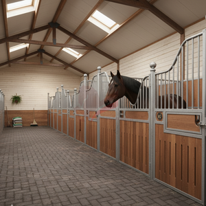 高速設置移動可能馬安定経済的プレハブシェルター屋外ホースファーム - Product Image 2