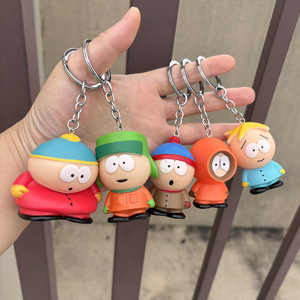 5 pièces/ensemble, porte-clés pendentif mignon de personnage d'anime South Park - Product Image 5