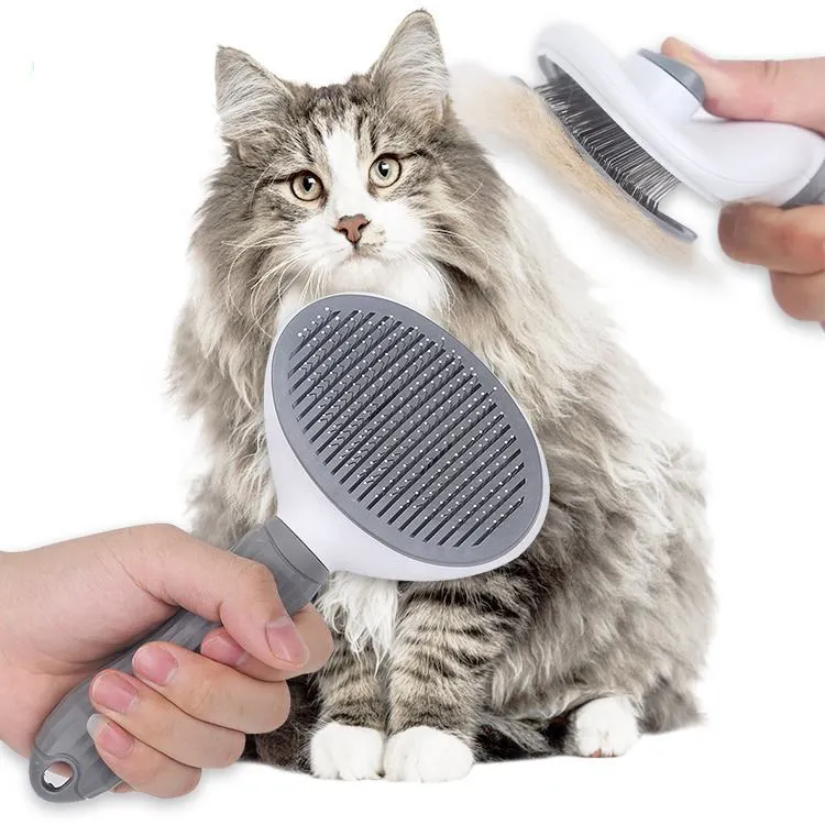 Sikat rambut anjing peliharaan sisir kucing perawatan dan perawatan sikat kucing sisir baja tahan karat untuk rambut panjang aksesori anjing hewan peliharaan
