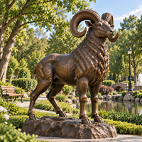 Statue de taureau en bronze, artisanat métallique, statue d'animal grandeur nature pour jardin extérieur et parc