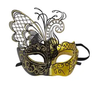 Mini maschera mascherata delle maschere spaventose di halloween dei diamanti metallici di scintillio luminoso all'ingrosso di alta qualità