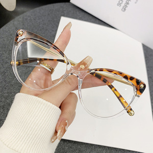 Thời trang mới kim loại + PC hợp thời trang kính khung photochromic chống ánh sáng màu xanh kính unisex đa năng Kính - Product Image 5