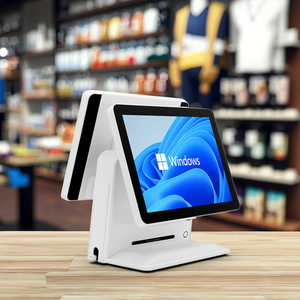 Màn hình kép 15 inch thức ăn nhanh <span class=keywords><strong>POS</strong></span> Tiền mặt đăng ký cảm ứng duy nhất Beauty Salon hệ thống dịch vụ giá rẻ <span class=keywords><strong>POS</strong></span> thiết bị - Product Image 3