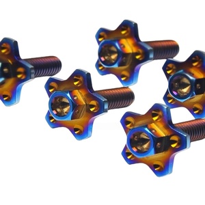 Vis à bride en alliage de titane pour plaque d'immatriculation de moto, vis à bride M6, vis en titane M6x20, accessoires pour moto - Product Image 2