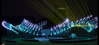 Lumière matricielle LED RGB rotative à 360° multicolore avec contrôle DMX512, indice de protection IP65 pour l'éclairage de scène