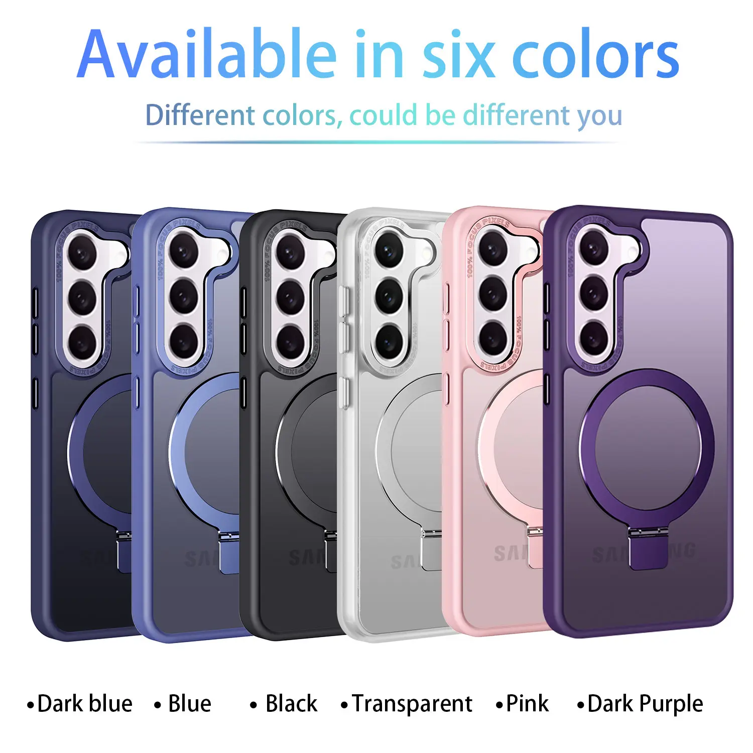 For Samsung S23 Ultra PC material frosted skin sense phone case 2-in-1 magnetic stand inclusive anti-drop phone protection case