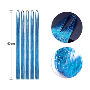 Hot Bán 20 Inch Dài Thẳng Sáng Bóng Cổ Tích Long Lanh <span class=keywords><strong>Tinsel</strong></span> Nổi Bật Màu Hairpieces Clip Trong Tóc <span class=keywords><strong>Tinsel</strong></span> Phần Mở Rộng Cho Đảng - Product Image 4