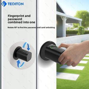 Cerradura Inteligente de Aleación de Aluminio y Madera, Ajustable, con 5 Métodos de Desbloqueo, Compatible con TTLock/Tuya, Aplicación, Huella Dactilar, Código, Nube - Product Image 3