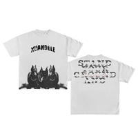 T-shirts surdimensionnés d'impression de graphiques de lettre de conception de mode en gros