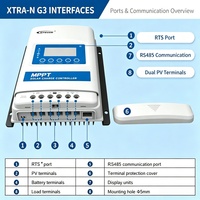 Contrôleur solaire MPPT EPEVER XTRA G3 en stock UE/US, 10A à 40A, 12V/24V/48V, compatible avec les systèmes solaires automatiques, batteries lithium, gel et scellées.