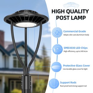 <b>LED</b> AREA <b>LIGHT</b> 100W/80W/60W NGT Outdoor Post <b>Light</b> Waterproof Cast Aluminium Lamp Post <b>Light</b> Fixture for Garden Yard Driveway - Product Image 3