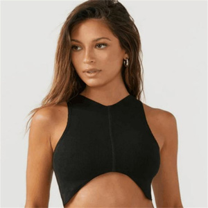 Ensemble de sport 2-en-1 pour <span class=keywords><strong>femme</strong></span> : jupe de <span class=keywords><strong>tennis</strong></span> unie et soutien-gorge de sport, idéal pour la gym, le fitness et le yoga, en Spandex/Nylon très extensible et respirant - Product Image 1