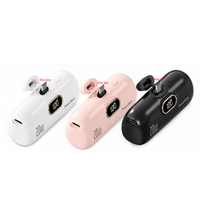 Kitway Mini Power Bank Portable avec Écran LED, Sortie 10W, Batterie Li-Polymère, Charge Rapide, Prise Universelle Type-C, Matériau ABS