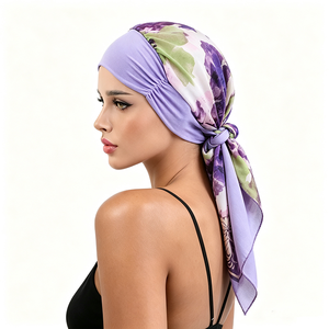 Nouvel Arrivage : Turbans et Foulards Imprimés à Motifs Floraux pour Femmes aux Cheveux Longs – Bonnets <span class=keywords><strong>Chimio</strong></span> et Chapeaux pour Patients Oncologiques - Product Image 3