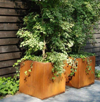 Jardinière extérieure personnalisée en acier Corten, jardinière en métal pour jardin, grande jardinière pour arbres