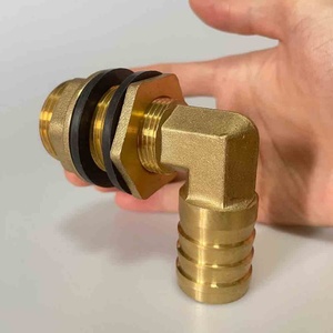 Raccord en laiton pour jardin, connecteur de fût à eau en laiton 90° °   Raccord coudé à barbillon en laiton pour tuyau - Product Image 5