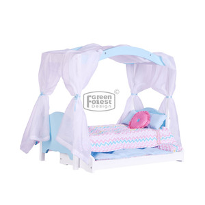 Детей Притворяться игрушечная кроватка для девочек кукла, кукла двухъярусные кровати с лестницей дял <span class=keywords><strong>18</strong></span>-дюймовой куклы мебель - Product Image 3