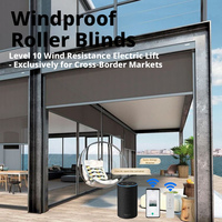 Volet roulant électrique intelligent et coupe-vent pour balcon, gazebo extérieur, pare-soleil isolant pour hôtel