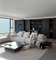 Modernes Chesterfield Relax-Ecksofa-Set Modulares Design Langlebige Umweltfreundliche Stoffpolsterung Komfortable Holzbeine