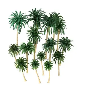 Plastic Palm Tree Diorama Scenery Model Artificial Plant Simulation Coconut Tree Sand Table Model Tactical Prop Home Decor