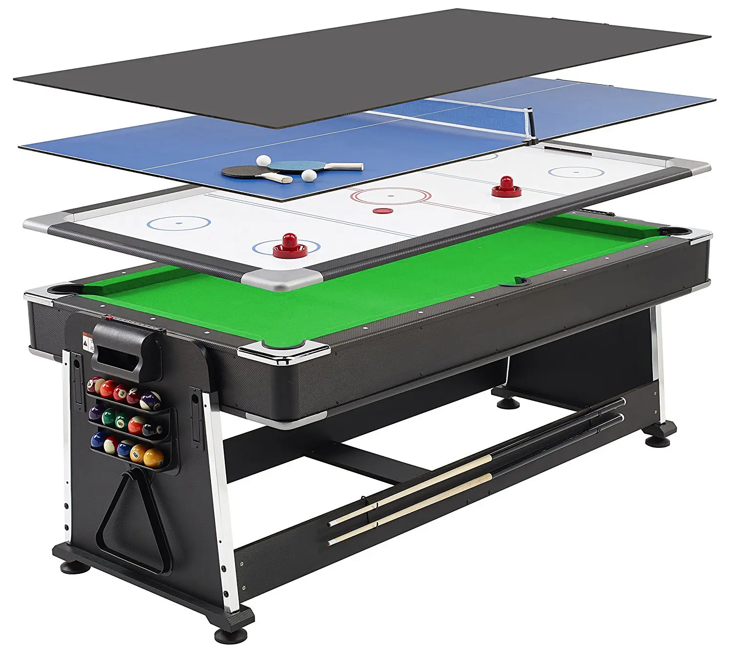 BC-18 belle table de jeu multifonction table de billard ardoise meilleure table de billard 4 en 1 pour le dîner