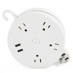 Amerika Meerdere Stopcontacten Usa 2usb 4Gang Extension Socket Stopcontact Stopcontact Stekker Mini Draagbare Usb Stekker