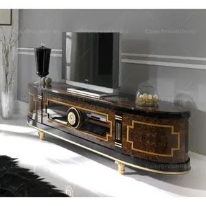 最新欧洲现代设计木制电视柜图片带储物柜