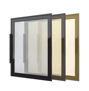 Minimalist Aluminum Profile For Decoration Aluminum Wine Cabinet Glass Door Profile 6063 T5 Anodized Brushed Black Gold Matt