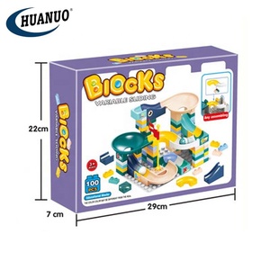 100Pcs Đá Cẩm Thạch Chạy Xây Dựng Khối Bộ Tự Làm Lắp Ráp Lớn Hạt Nhựa Trượt Bóng Xây Dựng Khối Đồ Chơi - Product Image 6