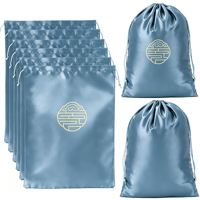 Sac en soie personnalisé avec logo, sac en satin, sac de rangement en soie avec cordon, pochette anti-poussière personnalisée pour bijoux, perruques, cosmétiques, cadeaux