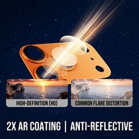 Protection d'objectif d'appareil photo en verre trempé avec cadre métallique premium, couverture intégrale pour iPhone 18 17 16 15 Pro Max Plus Air, film protecteur