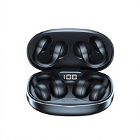 Écouteurs Bluetooth sans fil X58, écouteurs sportifs à clipser sur l'oreille avec affichage numérique de la puissance