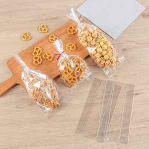 Bolsa con fuelle para restaurante, 4x2.3x8 pulgadas, transparente, de plástico apto para alimentos, para almacenar dulces, galletas y palomitas, paquete de 100 unidades - Product Image 4