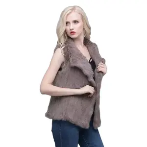 MWFur moda <span class=keywords><strong>conejo</strong></span> piel tejido <span class=keywords><strong>Chaleco</strong></span> con cuello invierno moda sin mangas sólido <span class=keywords><strong>pelo</strong></span> de <span class=keywords><strong>conejo</strong></span> <span class=keywords><strong>Chaleco</strong></span> corto para <span class=keywords><strong>mujer</strong></span> - Product Image 3