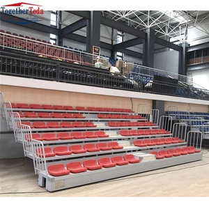 Asientos para gradas, terrazas y tribunas, para exteriores, para campos de baloncesto, teatros, auditorios y conferencias, silla de fila hueca de moldeo por soplado con escalera - Product Image 1