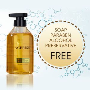 Huile de bain Agerios bio de qualité supérieure Ingrédients à base de plantes Gel douche liquide hydratant pour peaux sensibles et sèches - Product Image 4