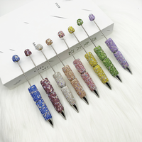 Keluaran baru AB berlian imitasi warna untuk manik-manik mutiara 1.0mm pena pulpen plastik untuk DIY perhiasan membuat Logo promosi