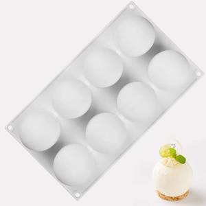 Moule à mousse rond à 6 cavités pour faire des dômes de gâteau, moule à mousse en silicone de qualité alimentaire, moule de cuisson antiadhésif - Product Image 4