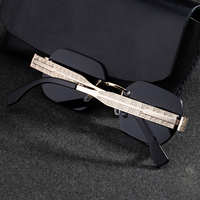 Lunettes de soleil Partagas pour hommes, style professionnel, logo personnalisé, sans monture, verres taillés en diamant, protection UV400