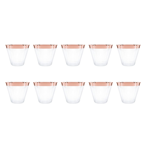 Gobelets à apéritif réutilisables en PS Rose Gold Party 9oz pour compagnies aériennes - Product Image 3
