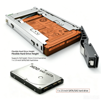 Rack de disques durs SAS SATA 15 mm 2,5 pouces sans outils, plateau de boîtier mobile industriel pour un stockage fiable